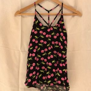 Black Tank with Cherries 🍒